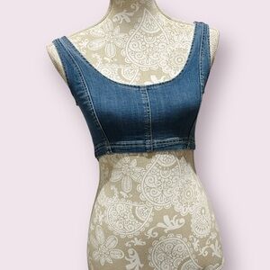 Adika Denim Crop Top Women’s Size Small